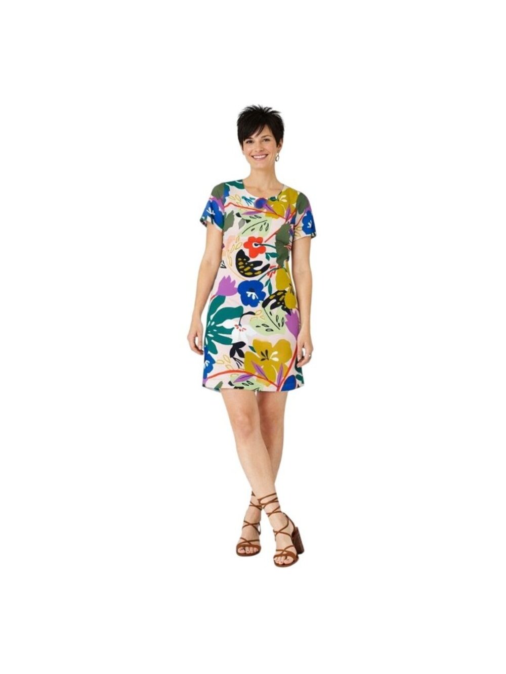 New Lili Sidonio Molly Bracken XS  Floral Print Shift Dress Polyester - Picture 5 of 14